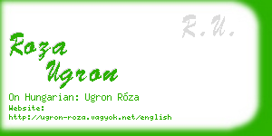 roza ugron business card