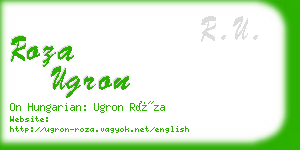 roza ugron business card